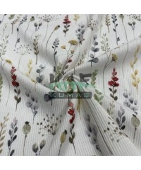 İnce Dallar Desenli Kaşkorse Kumaş