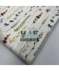 İnce Dallar Desenli Kaşkorse Kumaş