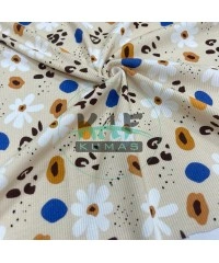 Papatya Desenli Kaşkorse Kumaş