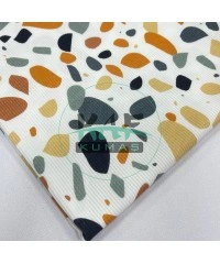 Renkli Noktalar Desenli Kaşkorse Kumaş