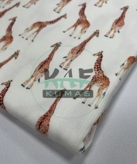 Zürafa Desenli Kaşkorse Kumaş