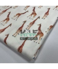 Zürafa Desenli Kaşkorse Kumaş