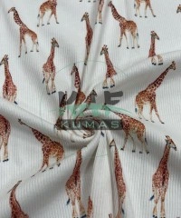 Zürafa Desenli Kaşkorse Kumaş
