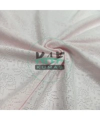 Delikli Pointelle Ribana Kumaş | 100% Pamuk | Pembe Gül