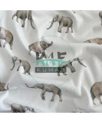 Fil Desenli Kaşkorse Kumaş