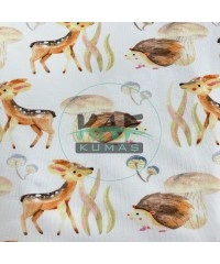 Dijital Baskılı Penye Süprem Kumaş | Ceylan & Kirpi