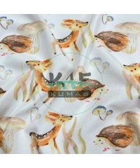 Dijital Baskılı Penye Süprem Kumaş | Ceylan & Kirpi