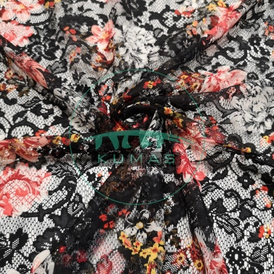 Baskılı Dantel Kumaş