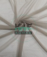 Küçük Puantiyeli Tül Kumaş| Gri