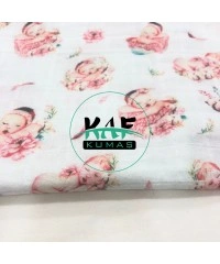 Baskılı %100 Pamuklu Müslin Battaniye | Bebekli