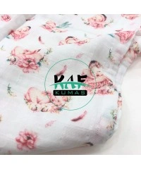 Baskılı %100 Pamuklu Müslin Battaniye | Bebekli