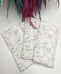 Kutup Ayısı Desenli Müslin Örtü Ve 3'Lü Mendil Seti