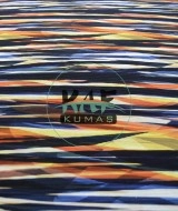 Soyut Baskılı Penye Ottoman Kumaş | Renkli