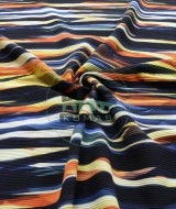 Soyut Baskılı Penye Ottoman Kumaş | Renkli