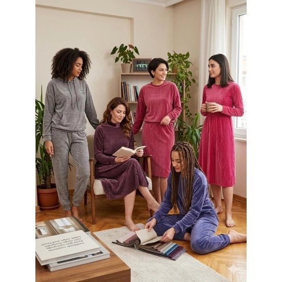 Fitilli Kadife Kumaş | Pembe