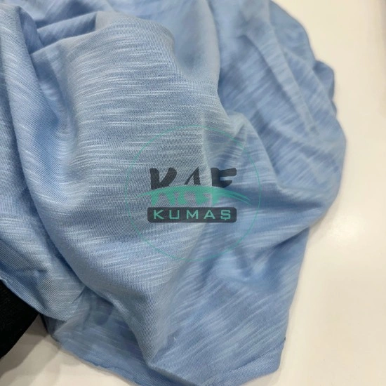 Modal Süprem Kumaş Kırçıllı (Flamlı) | %50 Pamuk %50 Modal | Mavi